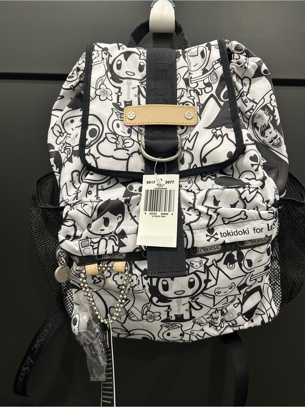 tokidoki x LeSportsac Scuola Backpack Knapsack Tutti Adios Qee